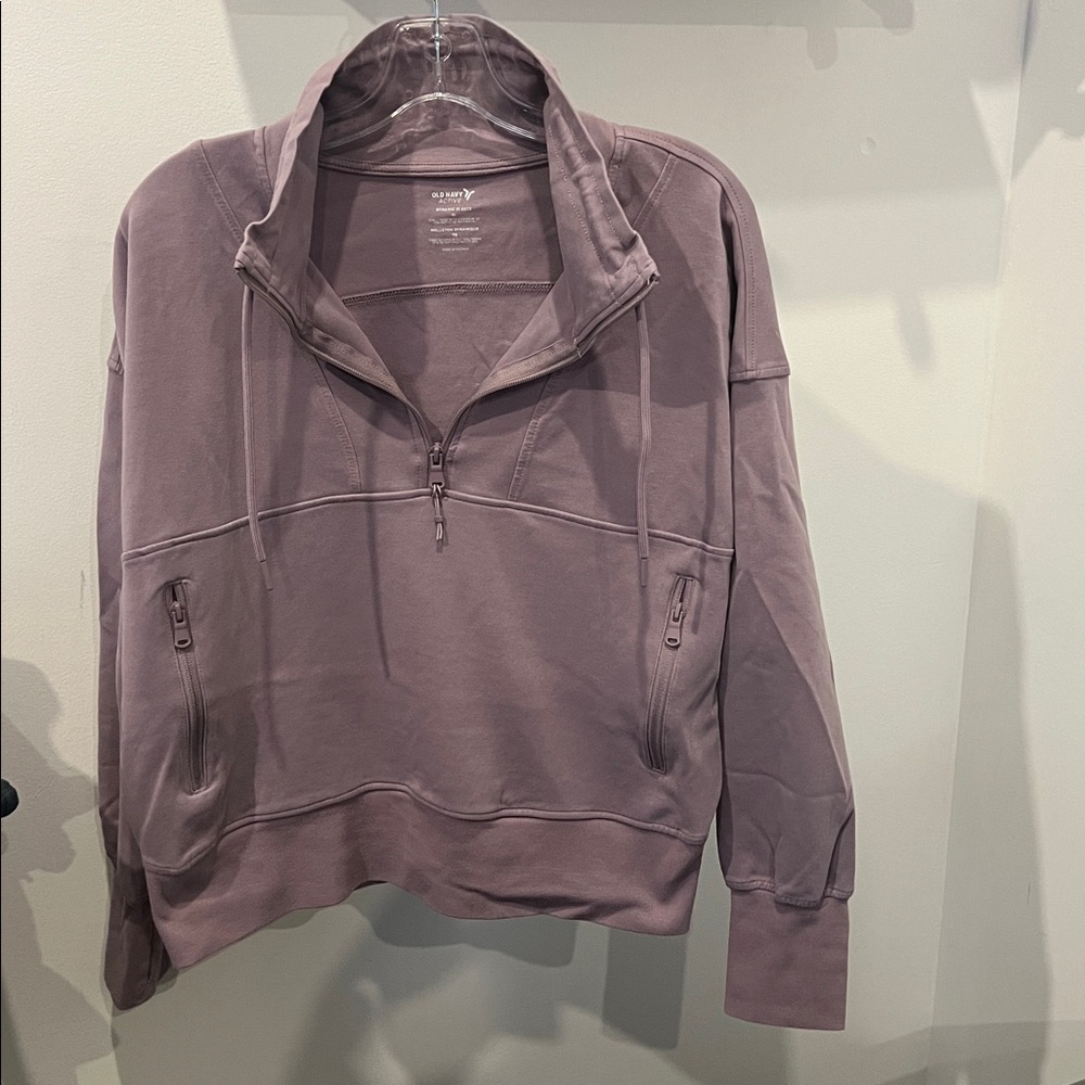 Old Navy Dusty Purple Half-Zip Sweater